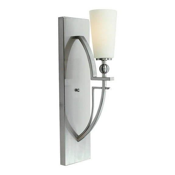 Woodbridge Lighting Aurora 1 Light Steel/Glass Wall Sconce in Satin Nickel
