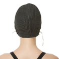 thumbnail image 3 of Beemo Retro Bubble Crepe Swim Cap with Chin Strap, Black, 3 of 4