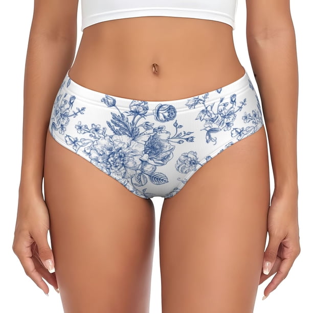 Fotbe Rose Flowers Calzones Estampados para Mujer – Ropa Interior de Algodón, Cómoda, Suave y Elástica-X-Large