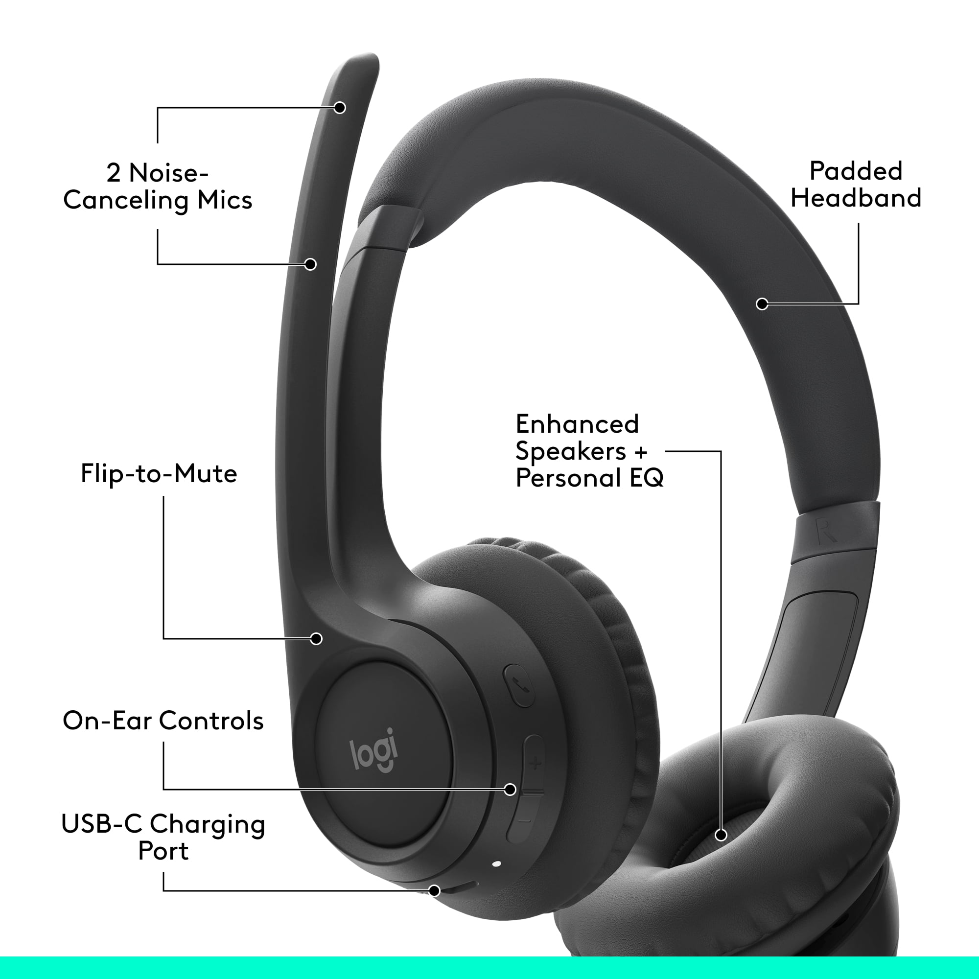 Logitech Zone 300 Wireless Bluetooth Headset 981-001406