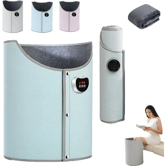 Under Desk Heater with Digital Display & Soft Skin-Friendly Fleece,5-Second Quick Heating,8 Speed Adjustment,360° Fully Enclosed Heating,Portable Folding Electric Leg & Foot Warmer for Office