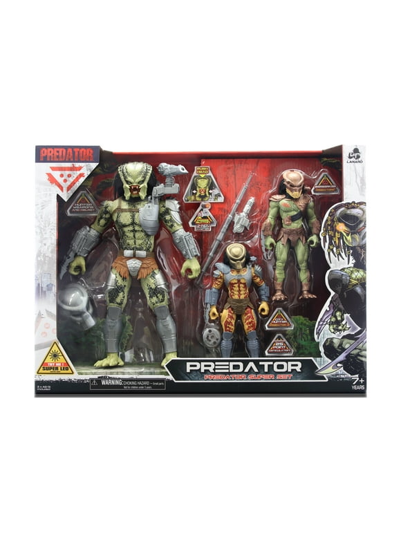 Predator Action Figure Super Set - 12" Jungle Hunter, 7" City Hunter, 7" Berserker