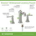 thumbnail image 2 of Symmons SLW5812STNPP Braston 1.0 GPM Widespread Bathroom Faucet - Nickel, 2 of 7