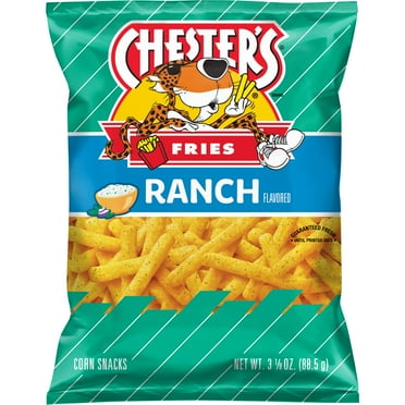 Chester's Fries Ranch Flavored Corn Snacks, 3.125 oz Bag