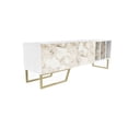 thumbnail image 4 of Linossa 60'' Modern TV Stand Wood Console Table Entertainment Unit with Metal Leg for 70'' TVs Marble Gold Finish, 4 of 6