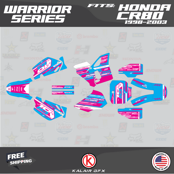 Kalair GFX Graphics Kit for Honda CR80 (1998-2003) Warrior Series