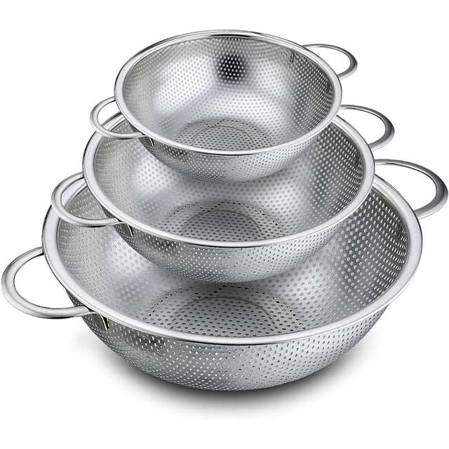 Stainless Steel Colander Strainer Sieve for Kitchen-Rice Strainer Collander
