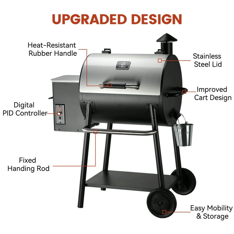 BBQグリル Z GRILLS Wood Pellet Grill & Smoker, 585 Sq.in Cooking Area