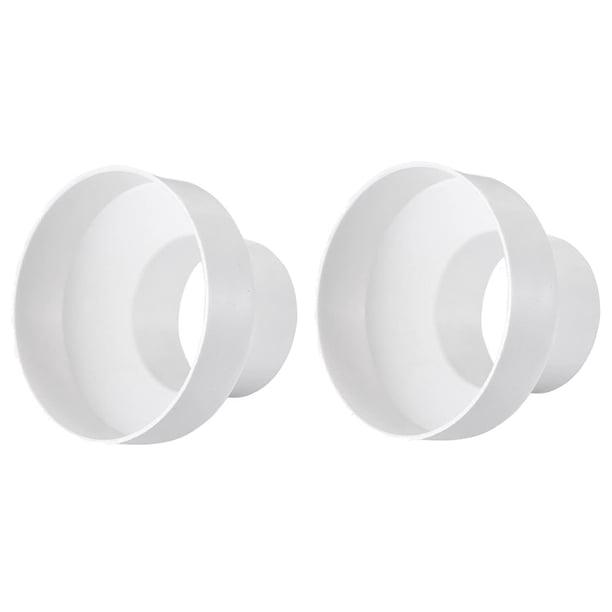 2X Reductor de Tubo de Ventilación Adaptador de Tubo Adaptador de Conducto de Aire Conector de Tubo para Sistema de Ventilación en Línea (150-100 mm)