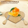 thumbnail image 6 of Sutowe 2 Sets Bamboo Heart Style Chopping Board Multipurpose Mini Heart Shape Cheese Board for Wedding Birthday Baby Shower, 6 of 8