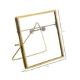 thumbnail image 5 of Saltoro Sherpi 4 Inches Rectangular Metal Easel Frame with Latch, Brass, 5 of 5