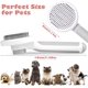 thumbnail image 5 of Cepillo para perros y gatos, cepillo autolimpiante para la muda de pelo de perros y gatos, peine para perros y gatos, cepillo para perros y gatos, pelo largo corto gris, 5 of 5