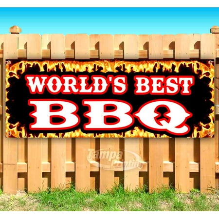 World's Best BBQ 13 oz heavy duty vinyl banner sign with metal grommets, new, store, advertising, flag, (many sizes (Best Convenience Stores In The World)