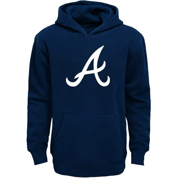 Outerstuff MLB Jeunesse 8-20 Équipe Couleur Primaire Logo Sweat à Capuche en Molleton - Atlanta Braves (18-20)