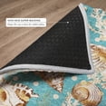 thumbnail image 6 of Addison Rugs Dream Shag Premium Machine Washable Transitional Shells Aqua Rectangle Rug, 5' x 7'6", 6 of 8