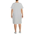thumbnail image 3 of Terra & Sky Women's Plus Size V-Neck T-Shirt Dress with High Low Hem, 3 of 5