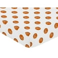 thumbnail image 3 of Sweet Jojo Designs Watercolor Sports Theme Orange and White Fitted Crib Sheet, 3 of 6