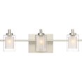 thumbnail image 2 of Quoizel KLT8603BNLED Kolt Éclairage de Salle de Bain Moderne, 3 Lumières, LED 13.5 Watts, Nickel Brossé (6 Pouces H x 21 Pouces L), 2 of 5