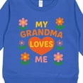 thumbnail image 3 of Inktastic My Grandma Loves Me Heart and Flowers Toddler Sweatshirt, 3 of 4