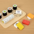 thumbnail image 5 of Rirozkan Wooden Sushi Toy Set, Pretend Play Kitchen Cooking Toy, Simulation Food Play Set for Role Play and Hand Eye Coordination, 5 of 7