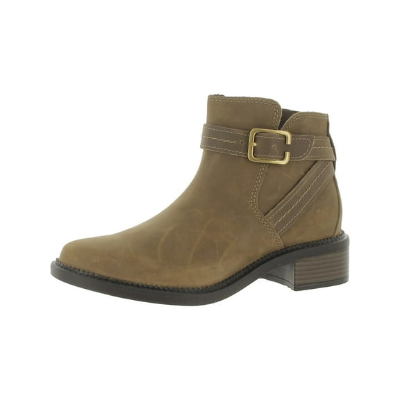Clarks Maye Strap Ankle Boot Dark Tan 26168079 Women's Size 7