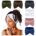 thumbnail image 7 of 6/8/10 PCS Women Headbands African Wide Hair Wrap Extra Turban Head Bands for Lady Large Sport Workout Stretch Non-slip Big Hair Bands Fashion Accessories, Valentine's Day Birthday Gift, 7 of 7