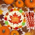 thumbnail image 4 of FeiFu Thanksgiving Tableware Set Including Paper Towels Plates Cups and Tablecloth with Maple Leaf and Pumpkin Patterns Festive Decor for Birthday Party Decoration Supplies, 4 of 5