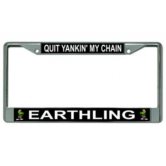 Marvin Martian Quit Yankin' My Chain Chrome License Plate Frame