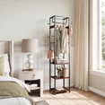 thumbnail image 6 of ELYKEN 71" Coat Rack, Metal Frame 3 Shelves 12 Hooks 1 Pack, Rustic Brown, 6 of 11