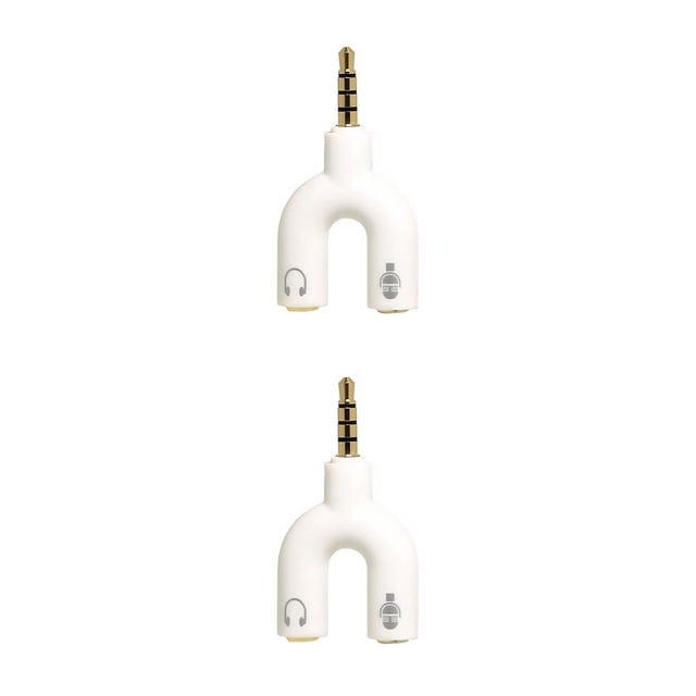 Tholdsy Divisor de audio de 3,5 mm Conveniente conector estéreo Convertidor de sonido externo Teléfono Auriculares Altavoces Accesorios para Type6 NO6