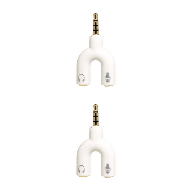Seitruly Divisor de audio de 3,5 mm Conveniente conector estéreo Convertidor de sonido externo Teléfono Auriculares Altavoces Accesorios para Type2 NO2