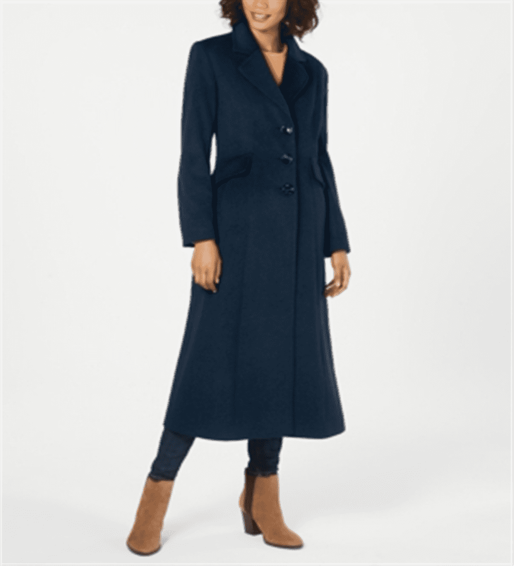 Forecaster Women's Single Breasted Maxi Coat Blue Size 12 - Walmart.com
