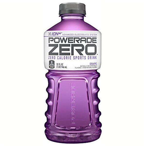 Powerade Zero Grape Sports Drink 32 oz Plastic Bottles Pack of 15