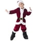 thumbnail image 3 of Traje navideño para niño pequeño, disfraz de Papá Noel, vestido de fiesta de manga larga, sombrero, cinturón, botas, conjunto de 5 piezas, disfraces de cosplay, rojo, 3 a 4 años, 3 of 4