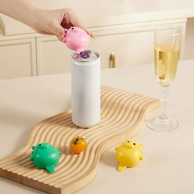 Herramienta para abrir botellas y latas | Colgante de llave multifuncional, accesorio para bolso | Plástico, abridor portátil | Rosa, Verde, Amarillo | 7,3 x 6 x 4,5 cm | Agarre duradero y ergonómico