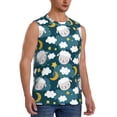 thumbnail image 2 of Fotbe Men's Sweet Dream Lamb Print Men's Sleeveless Muscle Tank Tops Casual T-Shirts for Gym Workout Beach-Large, 2 of 8