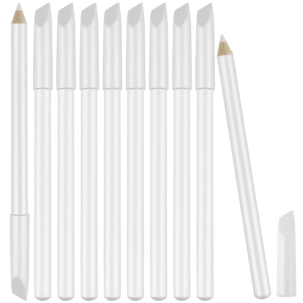 6 Pieces White Nail Pencils 2-In-1 Nail Whitening Pencils with Cuticle  Pusher for French Manicure Supplies : : Beauty