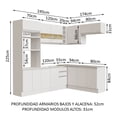 thumbnail image 3 of Cocina Integral Completa Esquinera 419cm Glamy Madesa 01 - Blanco Madesa GCGL419001, 3 of 10
