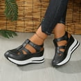 thumbnail image 5 of Dakaela Women's Platform Sandals Closed Toe Comfortable Walking Hollow Ankle Strap Summer Casual Shoes, 5 of 8