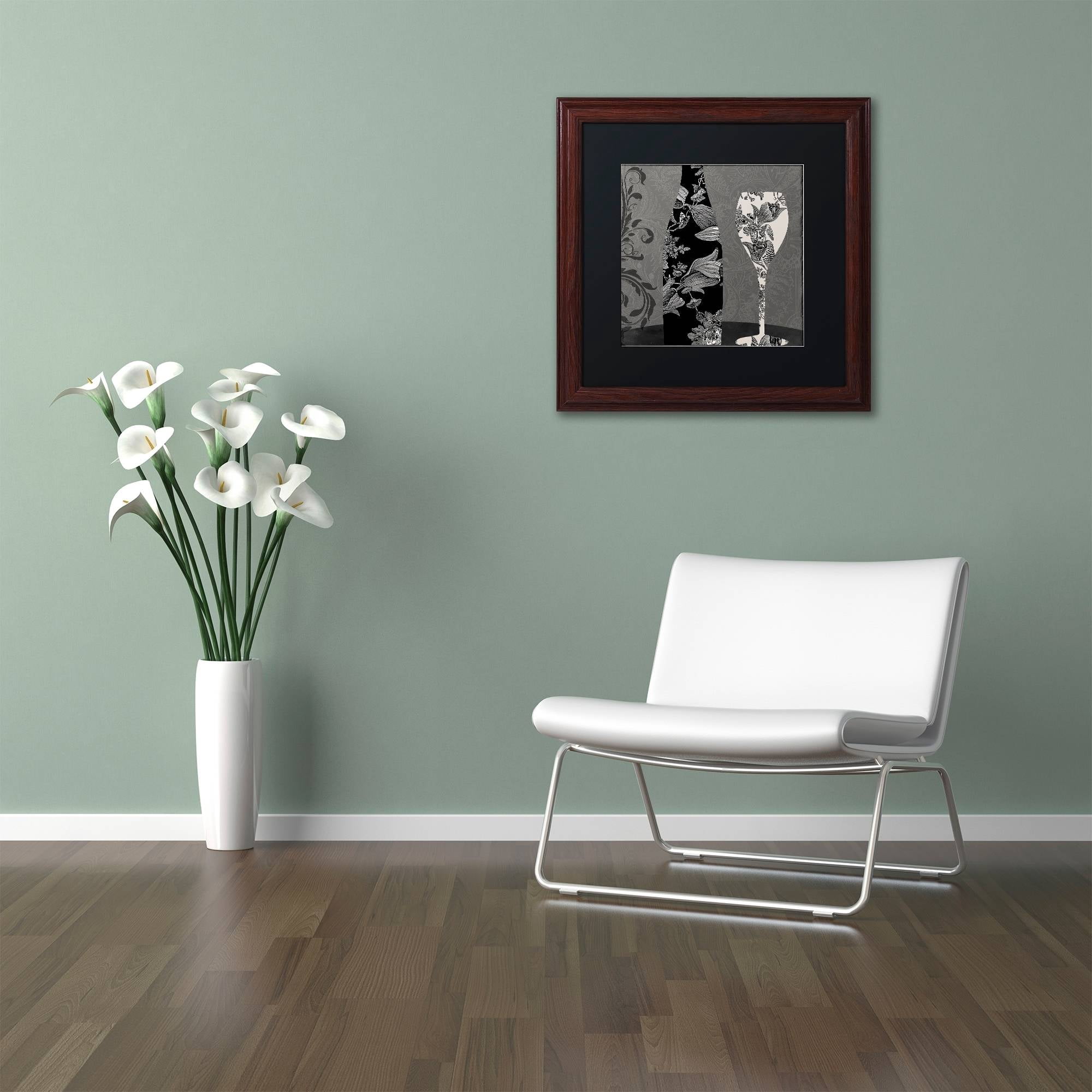 Trademark Fine Art "Vin Elegant II" Canvas Art by Color Bakery Black Matte, Wood Frame