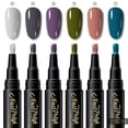 thumbnail image 4 of Nail Polish Pen Set, 6-Piece Water-Based Quick-Dry Nail Art Pens with Brush Tip, No UV LED Lamp Needed, 5 ml DIY Manicure Kit, 4 of 5