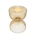 thumbnail image 3 of Cresta Modern Round Wire Accent Table, Gold Metal Hourglass Side Table, Cage Design, Art Deco End Table for Living Room, Bedroom and Home Decor, 3 of 4