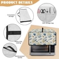 thumbnail image 3 of ZIATUBLESStarfish Shell Coral Print Toaster Oven Cover Linen-Look Polyester Fabric Appliance Dust Cover Large Size Stain Resistant Kitchen Countertop Decor Organization, 22.5" x 18.5" x 13", 3 of 8