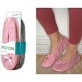 thumbnail image 2 of Roxoni Women's Terry Classic Cotton & Velour Ballerina Slippers Pack of 2 - Grey/Pink - 6-7, 2 of 3
