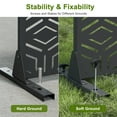 thumbnail image 6 of 72"x47" Outdoor Privacy Screen with Stand Ernest Metal Balcony Decorative Screen,Black, 6 of 7