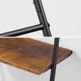 thumbnail image 4 of Rustic Blanket Ladder Rack Decorative Ladder Rack with Storage Shelf Black, 4 of 6