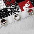 thumbnail image 4 of Manfei Cartoon Elephant Animal Black Out Curtains, Chic Stripes Abstract Curtains Pack of 2 (42x63 Each), Black Red Patchwork Bedroom Curtains, Curtains and Drapes Home Decor, 4 of 6