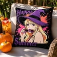 thumbnail image 4 of Summerween Linen Throw Pillow Cover 18x18in, Skeleton Cushion Cover Indoor Sofa Holiday Decor for Sofa Bedroom Living Room Home Farmhouse Fall Halloween Thanksgiving Decor, 4 of 5