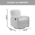 thumbnail image 6 of Oxford Baby Snuggly Glider / Recliner - Plush White, 6 of 8