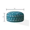 thumbnail image 4 of Indoor JENNI Bright Turquoise Round Zipper Pouf - Cover Only - 24in dia x 20in tall 94212, 4 of 4
